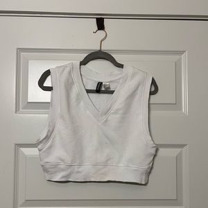 H&M size S White vneck sweater